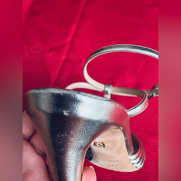 Giambattista Valli T-strap caged peep toe pale golden hint Sandal Eu 37.5 US 7.5 - Picture 15 of 17